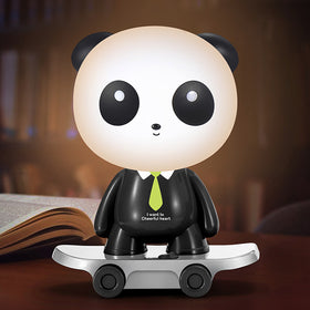 Led skateboard panda desk lamp